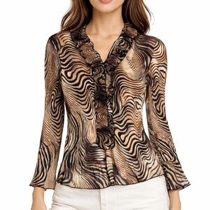 Stylish Dressbarn Zebra Print Women's Top